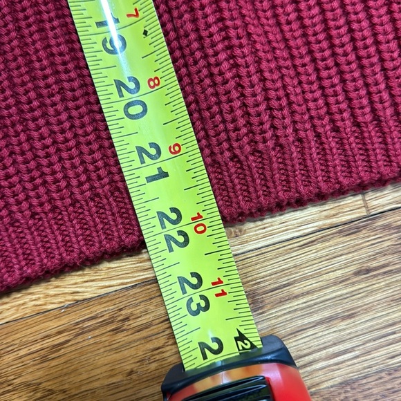 Quince 100% Organic Cotton Fisherman Crew Sweater Minimalist Ribbed Dark Red M - Picture 9 of 11